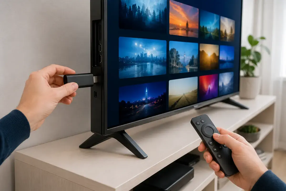 Programme guide and time on Fire TV Stick — player or viewing reference