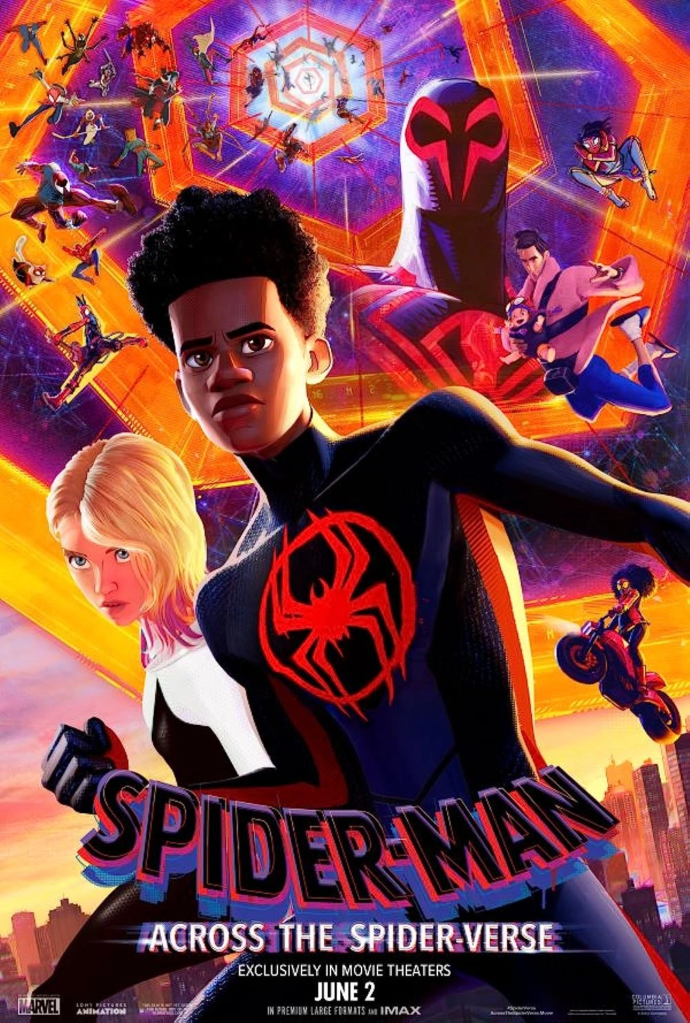 Spider-Man: Across the Spider-Verse promotional poster in the supplied artwork