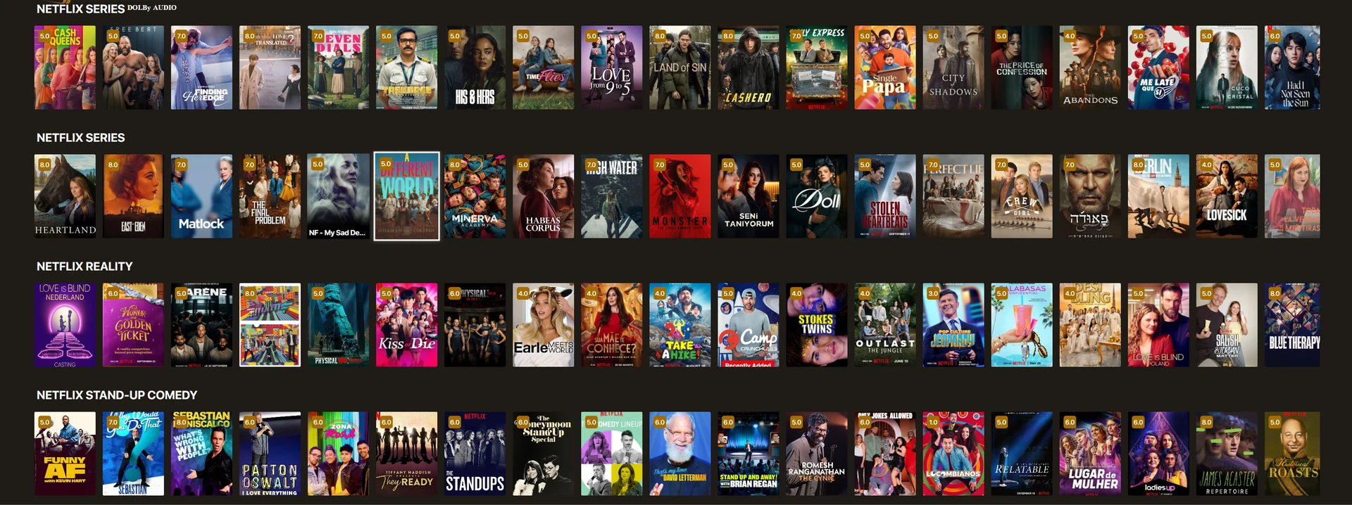 Desktop 8K player movie and series library screenshot